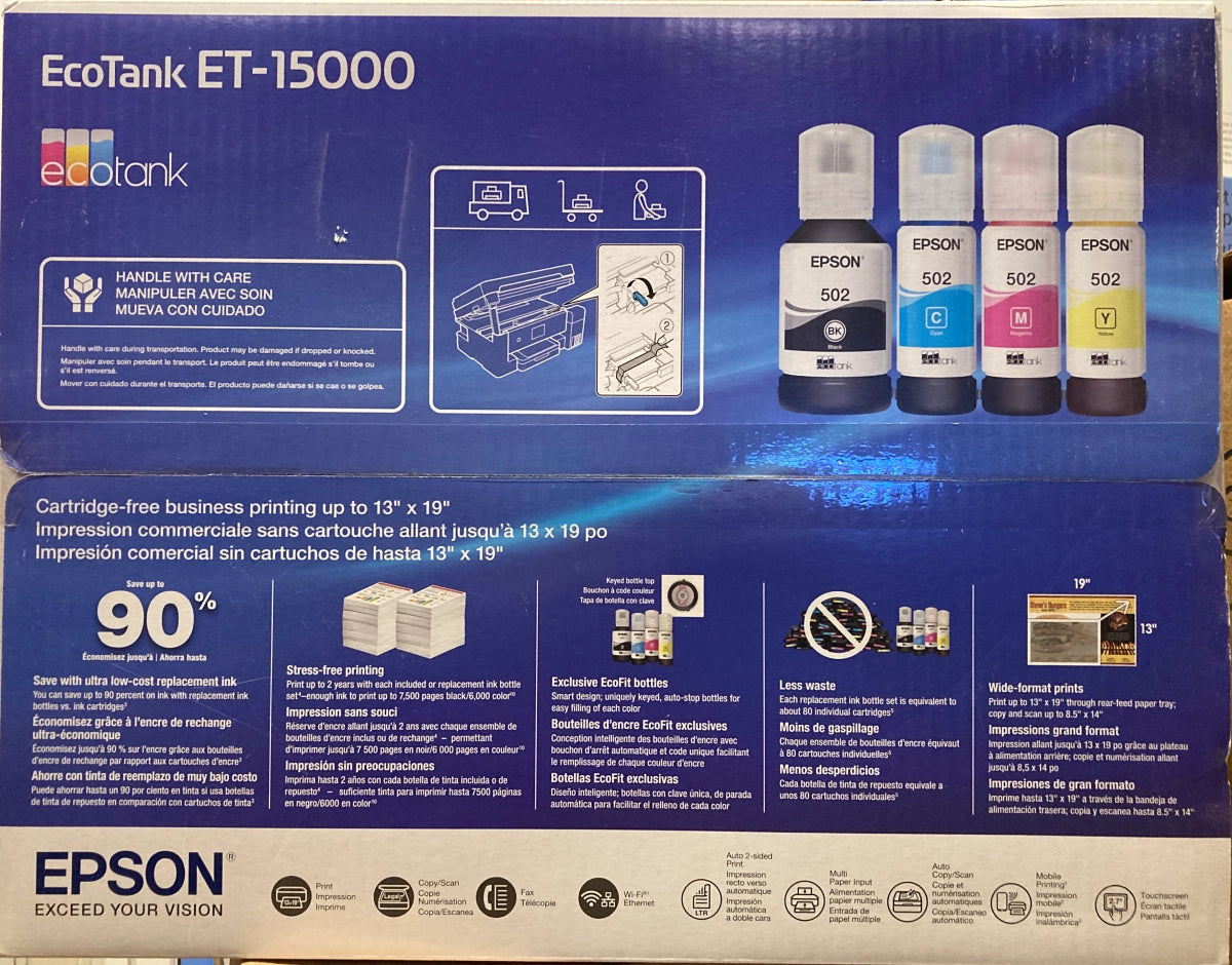 Epson EcoTank ET-15000 Wireless Color All-In-One Inkjet Printer - DealJustDeal
