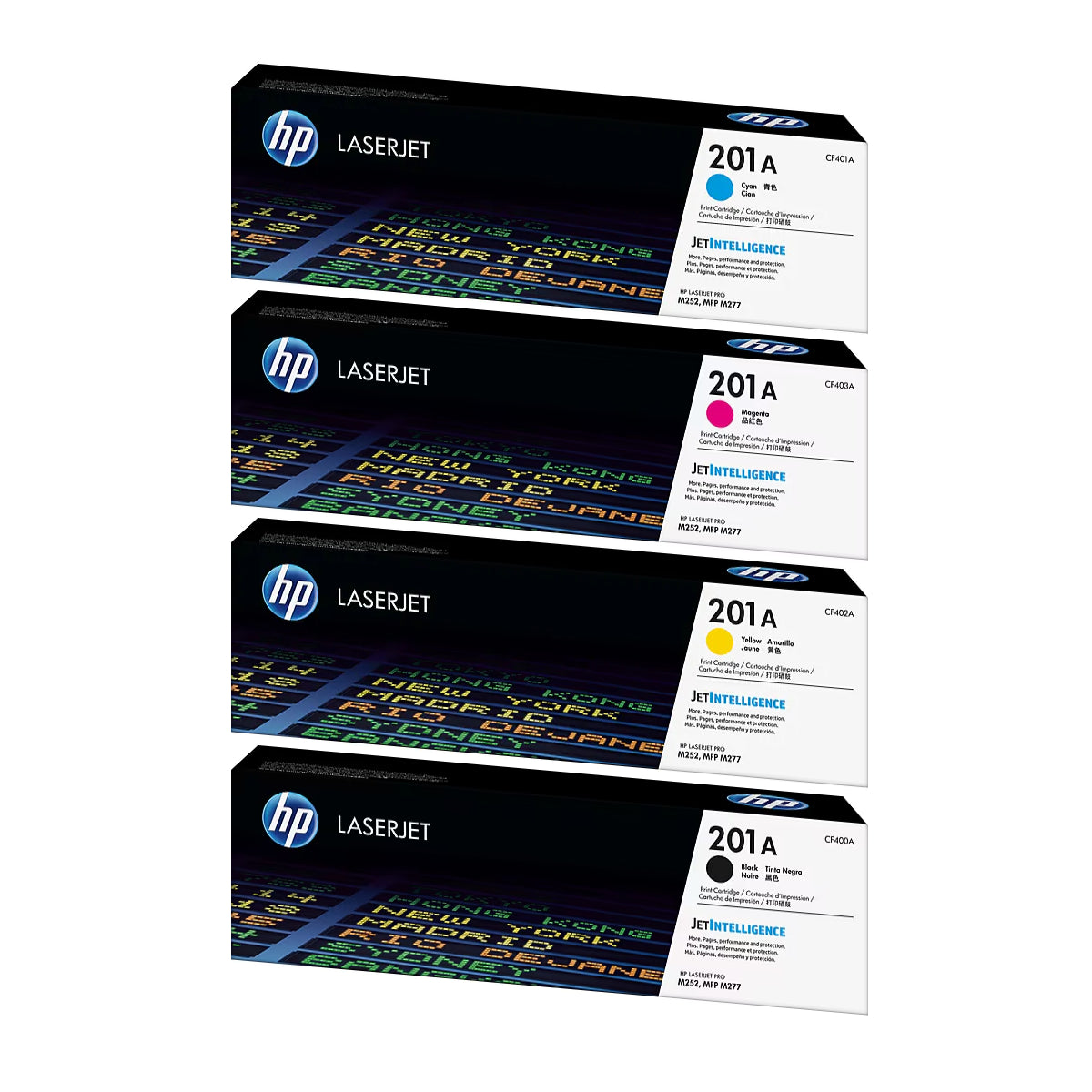 HP 201A Black/Cyan/Magenta/Yellow Standard Yield Toner Cartridge, Pack Of 4 - DealJustDeal