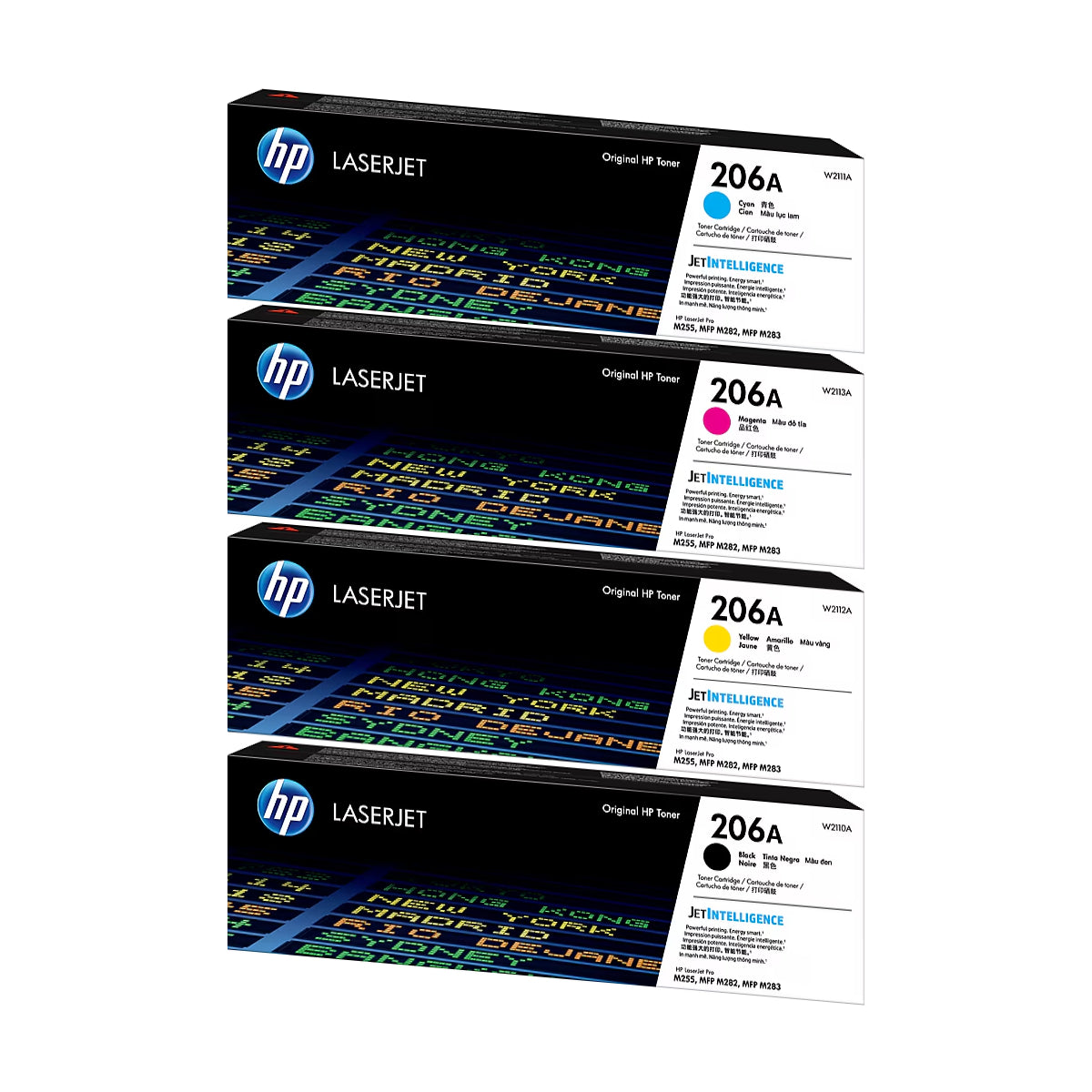 USED - HP 206A Black/Cyan/Magenta/Yellow Standard Yield Toner Cartridge, Pack Of 4 - DealJustDeal