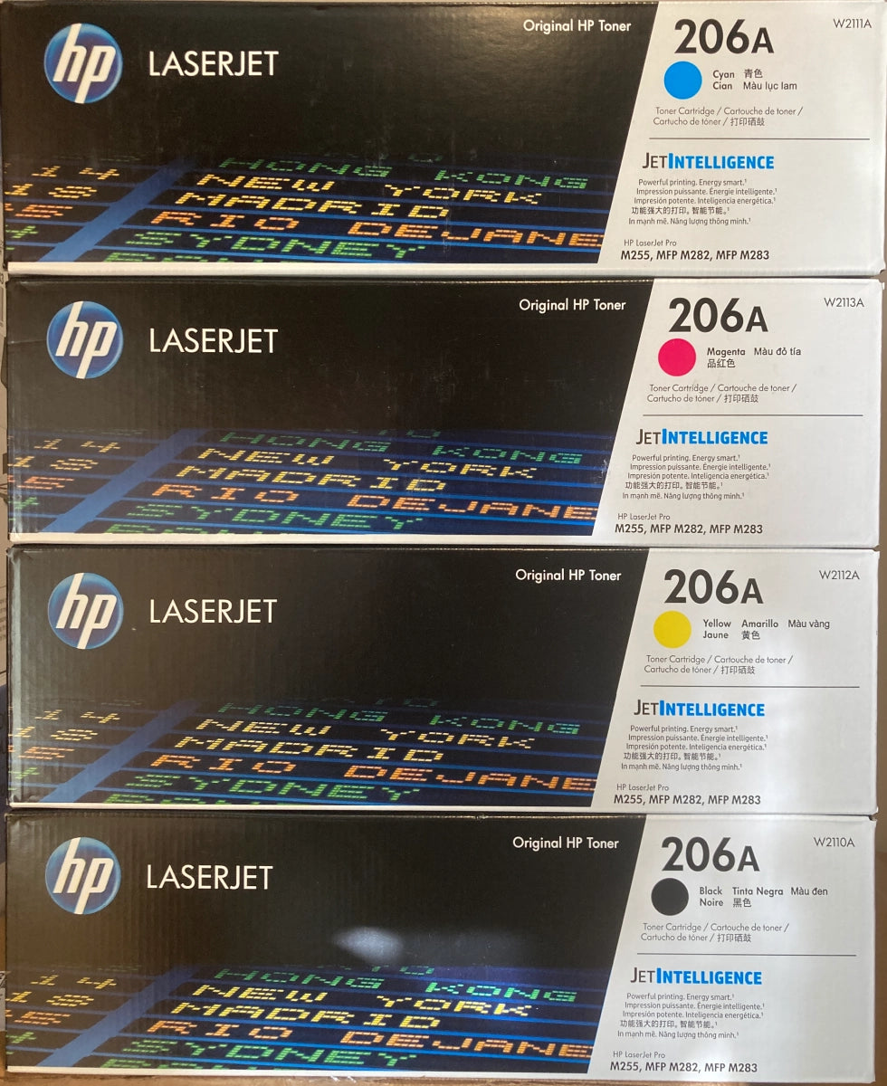 HP 206A Black/Cyan/Magenta/Yellow Standard Yield Toner Cartridge, Pack Of 4 - DealJustDeal