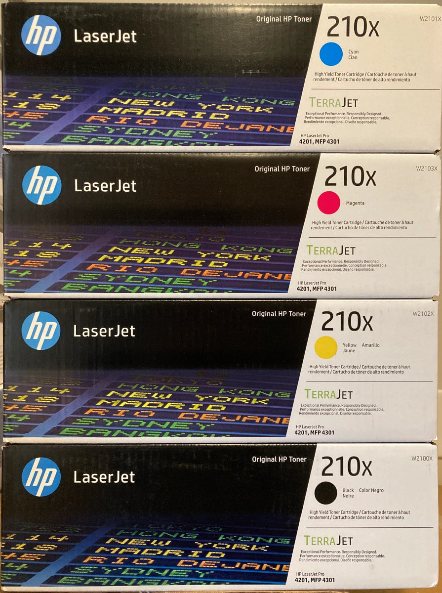 HP 210X Black/Cyan/Magenta/Yellow High Yield Toner Cartridge, Pack Of 4 - DealJustDeal
