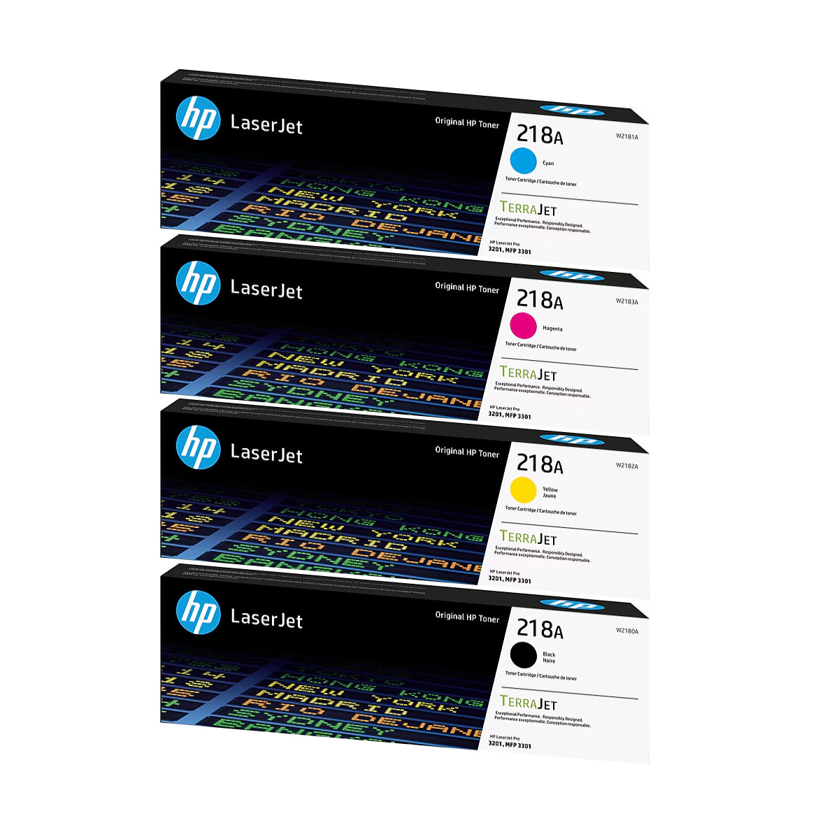 HP 218A Black/Cyan/Magenta/Yellow Standard Yield Toner Cartridge, Pack Of 4 - DealJustDeal
