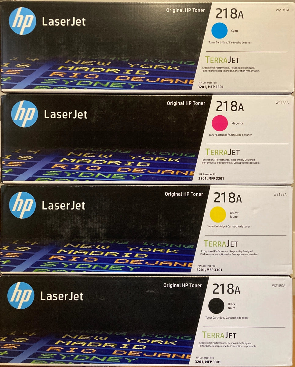 HP 218A Black/Cyan/Magenta/Yellow Standard Yield Toner Cartridge, Pack Of 4 - DealJustDeal