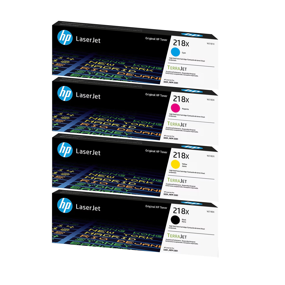 USED - HP 218X Black/Cyan/Magenta/Yellow High Yield Toner Cartridge, Pack Of 4 - DealJustDeal