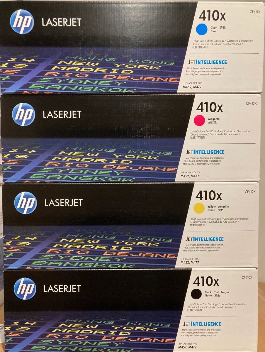 HP 410X Black/Cyan/Magenta/Yellow High Yield Toner Cartridge, Pack Of 4 - DealJustDeal
