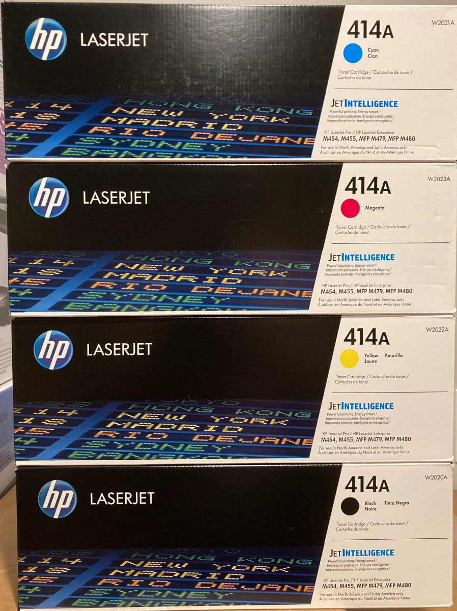 HP 414A Black/Cyan/Magenta/Yellow Standard Yield Toner Cartridge, Pack Of 4 - DealJustDeal