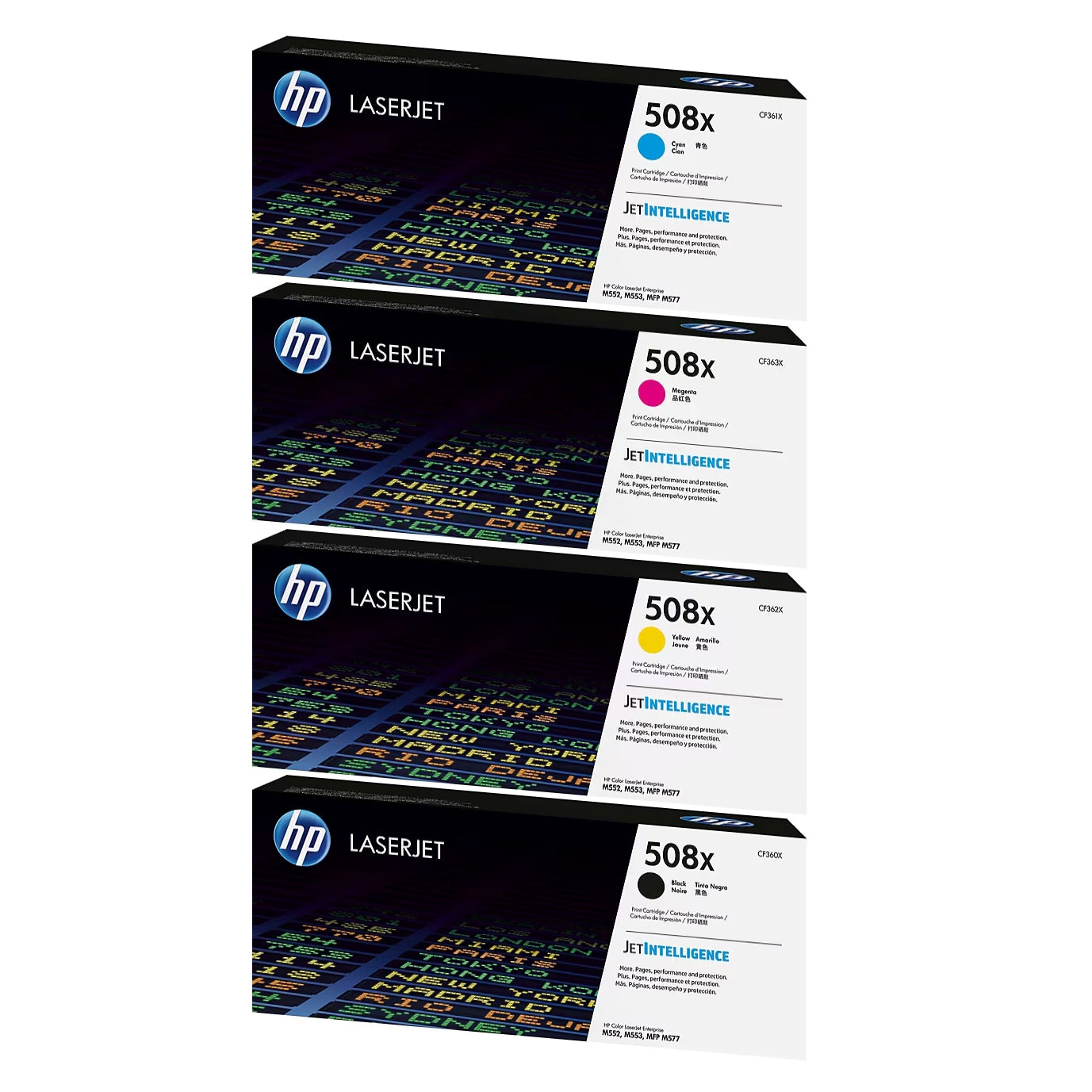 HP 508X Black/Cyan/Magenta/Yellow High Yield Toner Cartridge, Pack Of 4 - DealJustDeal
