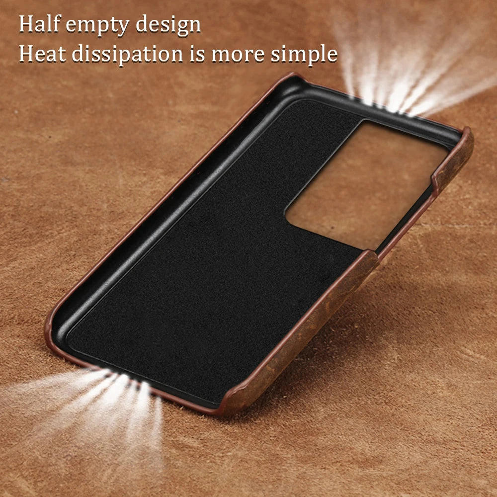 Cowhide Genuine PULL-UP Leather Galaxy S Case - DealJustDeal