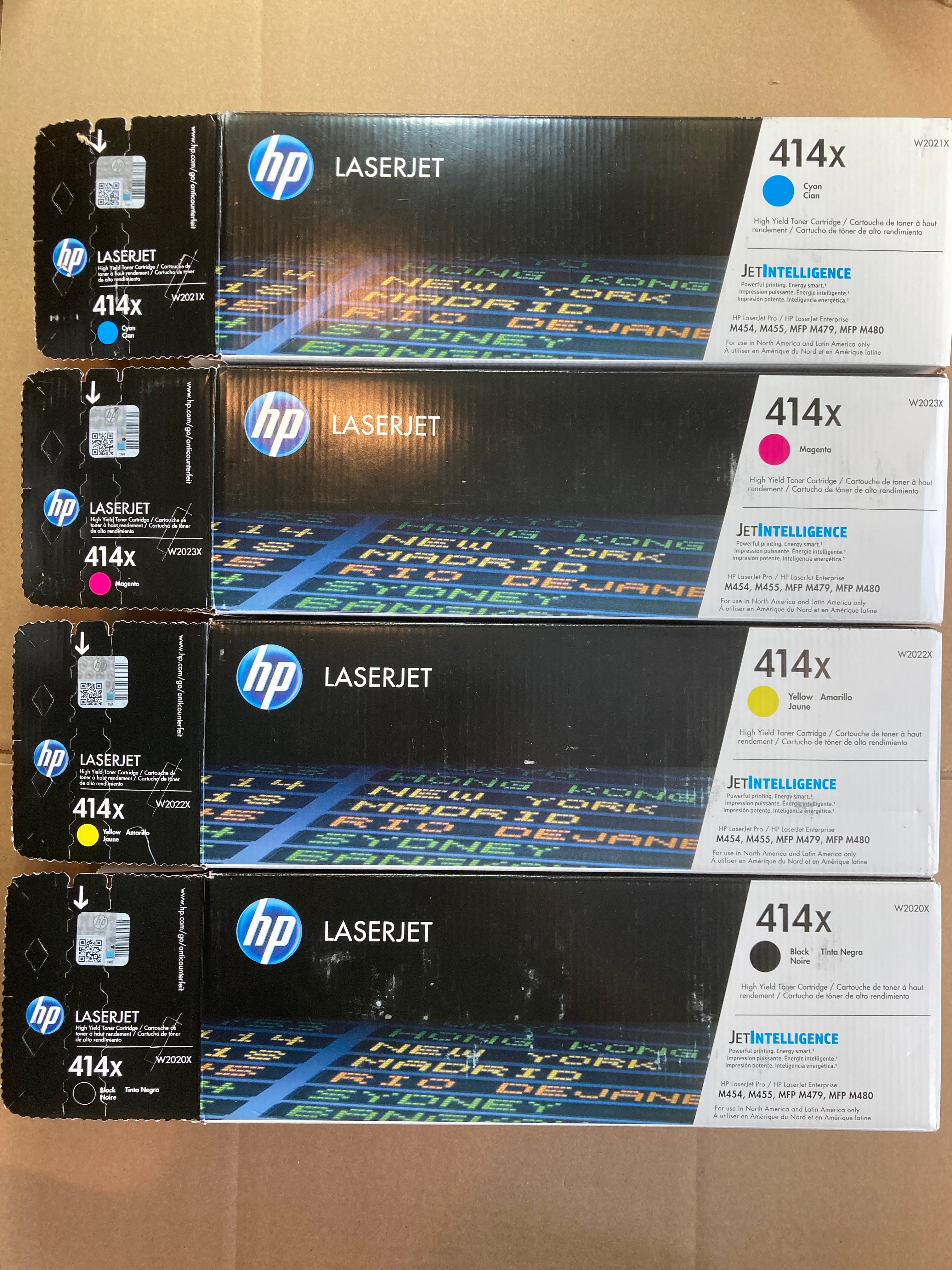 USED - HP 414X Black/Cyan/Magenta/Yellow High Yield Toner Cartridge, Pack Of 4 - DealJustDeal