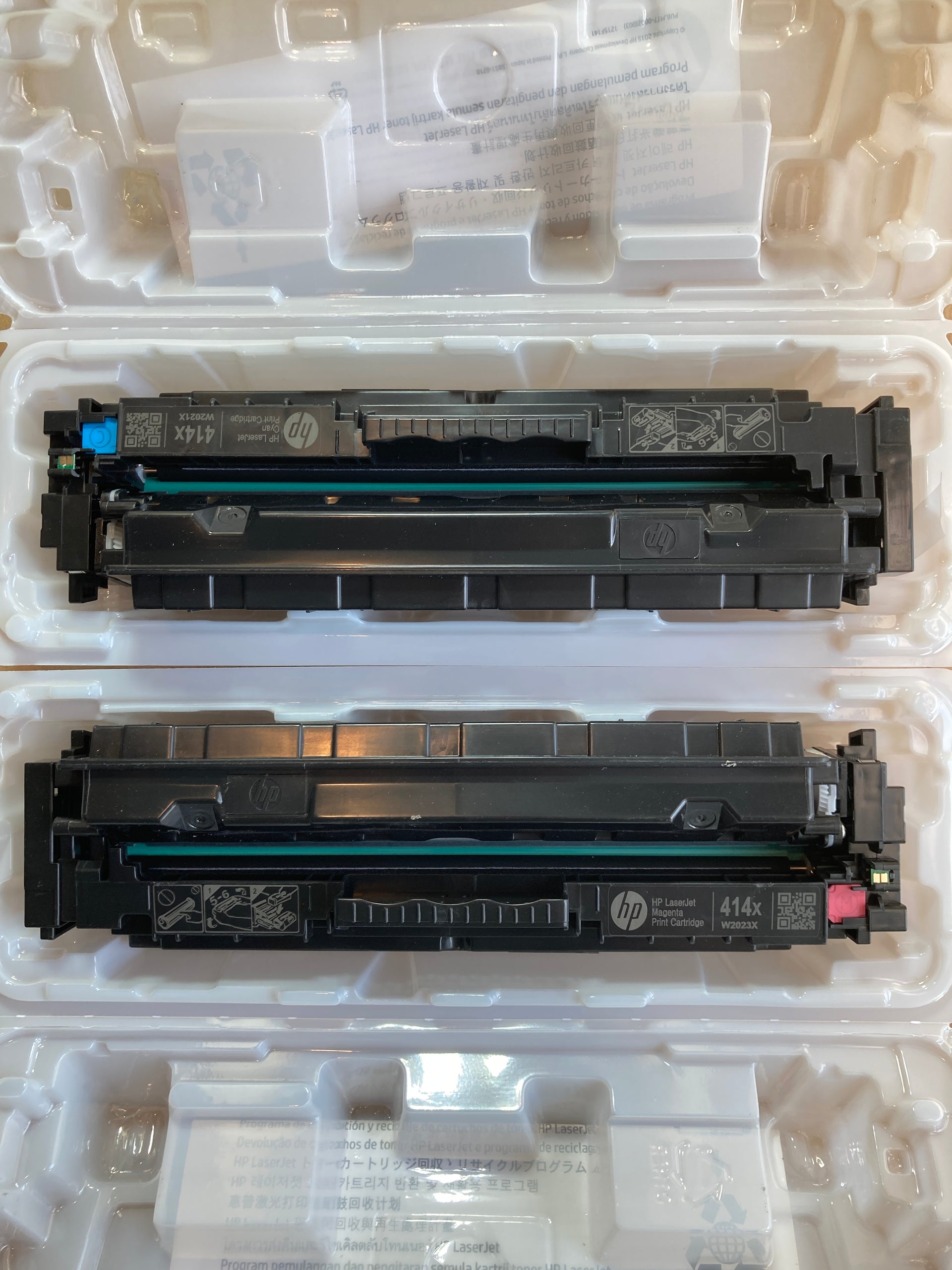 USED - HP 414X Black/Cyan/Magenta/Yellow High Yield Toner Cartridge, Pack Of 4 - DealJustDeal