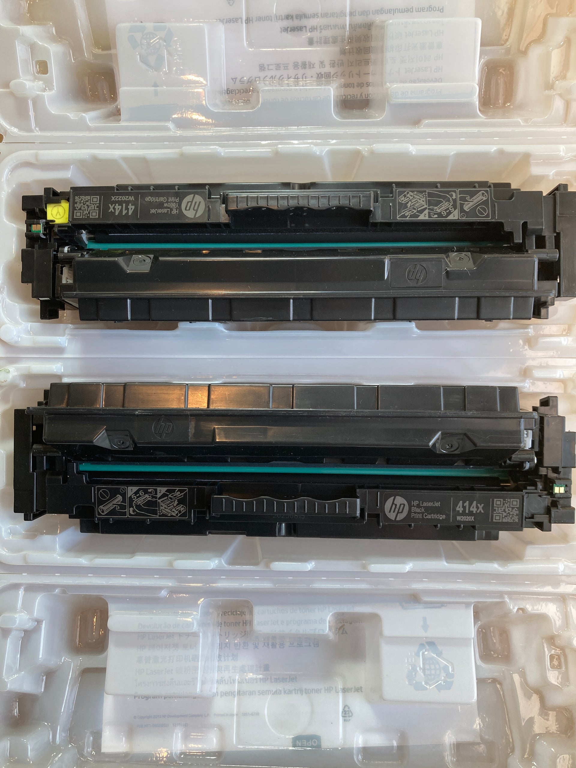 USED - HP 414X Black/Cyan/Magenta/Yellow High Yield Toner Cartridge, Pack Of 4 - DealJustDeal
