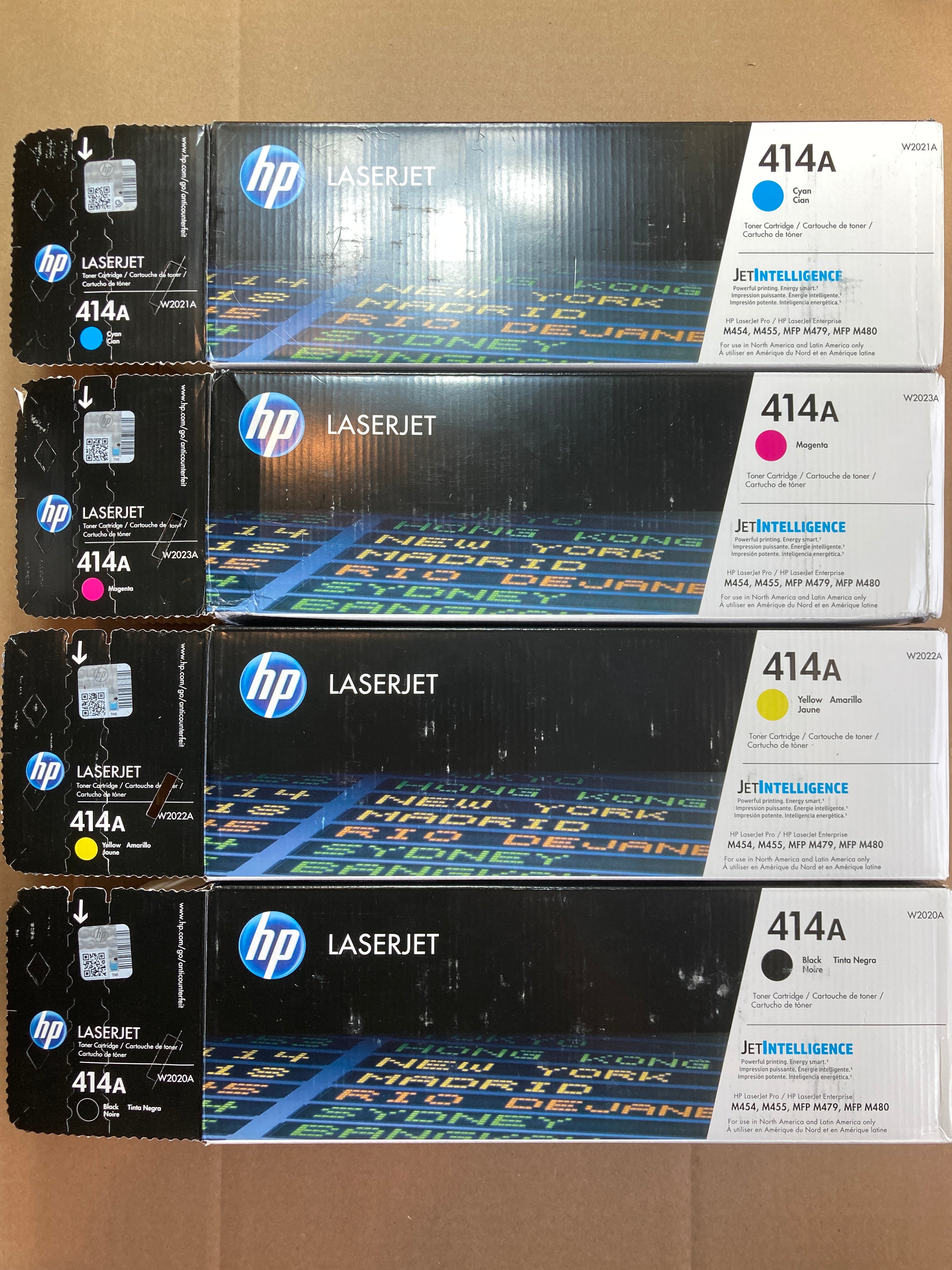 USED - HP 414A Black/Cyan/Magenta/Yellow Standard Yield Toner Cartridge, Pack Of 4 - DealJustDeal