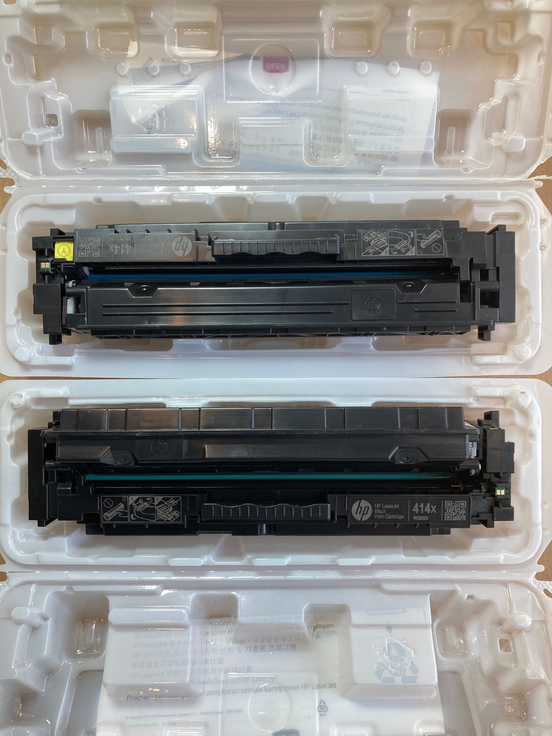 USED - HP 414X Black High Yield, 414A Cyan/Magenta/Yellow Standard Yield Toner Cartridge, Pack Of 4 - DealJustDeal