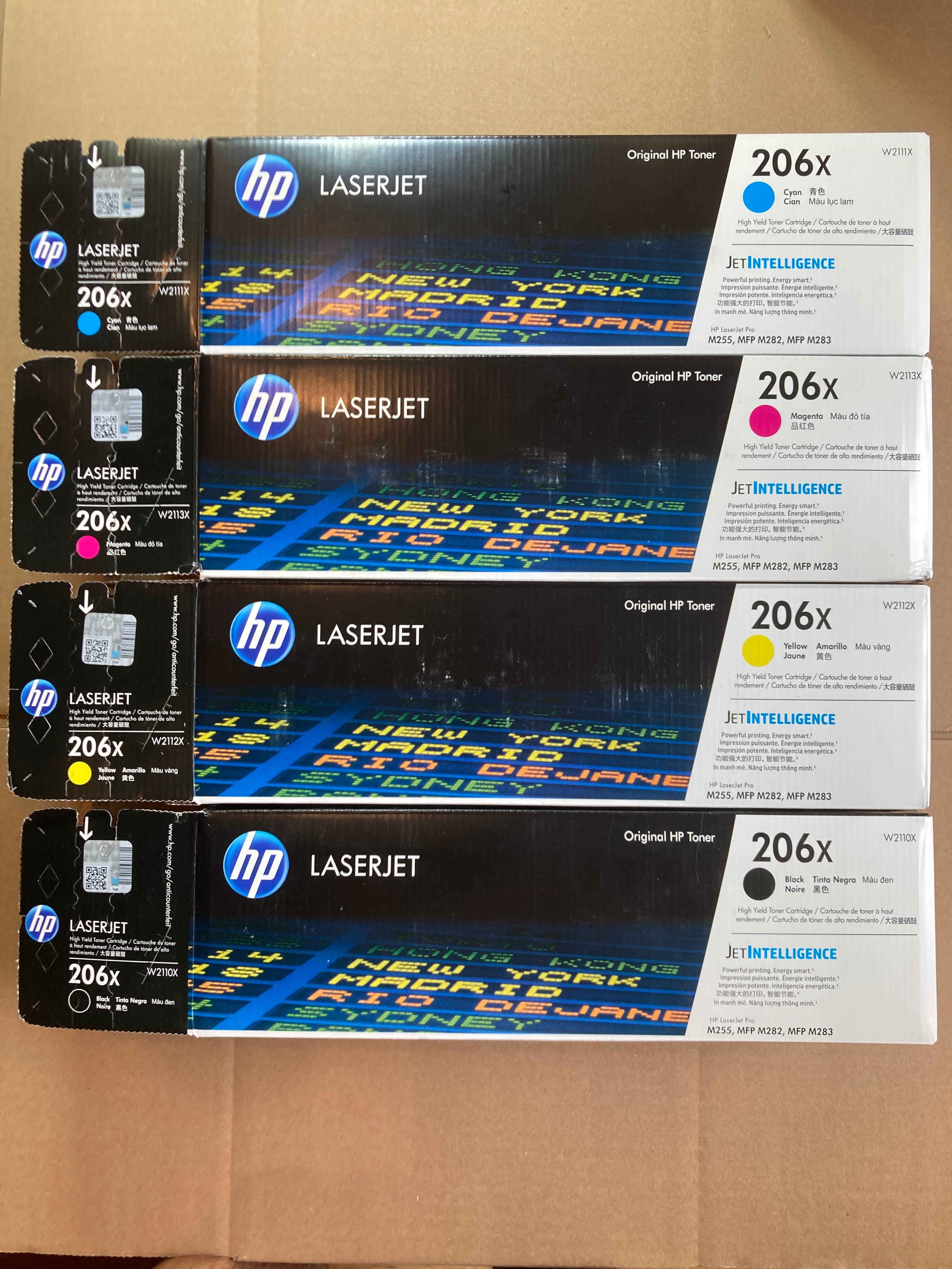 USED - HP 206X Black/Cyan/Magenta/Yellow High Yield Toner Cartridge, Pack Of 4 - DealJustDeal