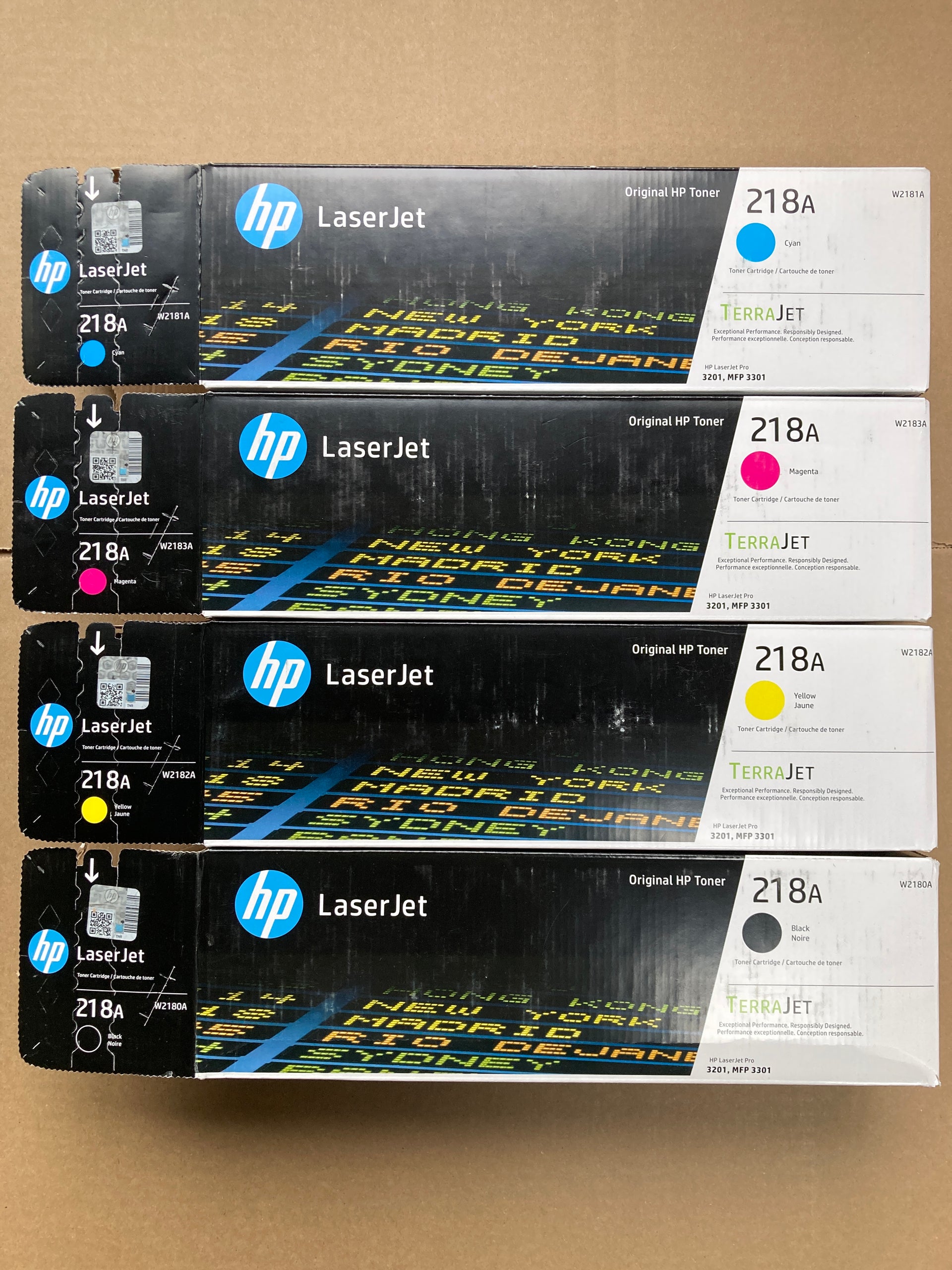 USED - HP 218A Black/Cyan/Magenta/Yellow Standard Yield Toner Cartridge, Pack Of 4 - DealJustDeal