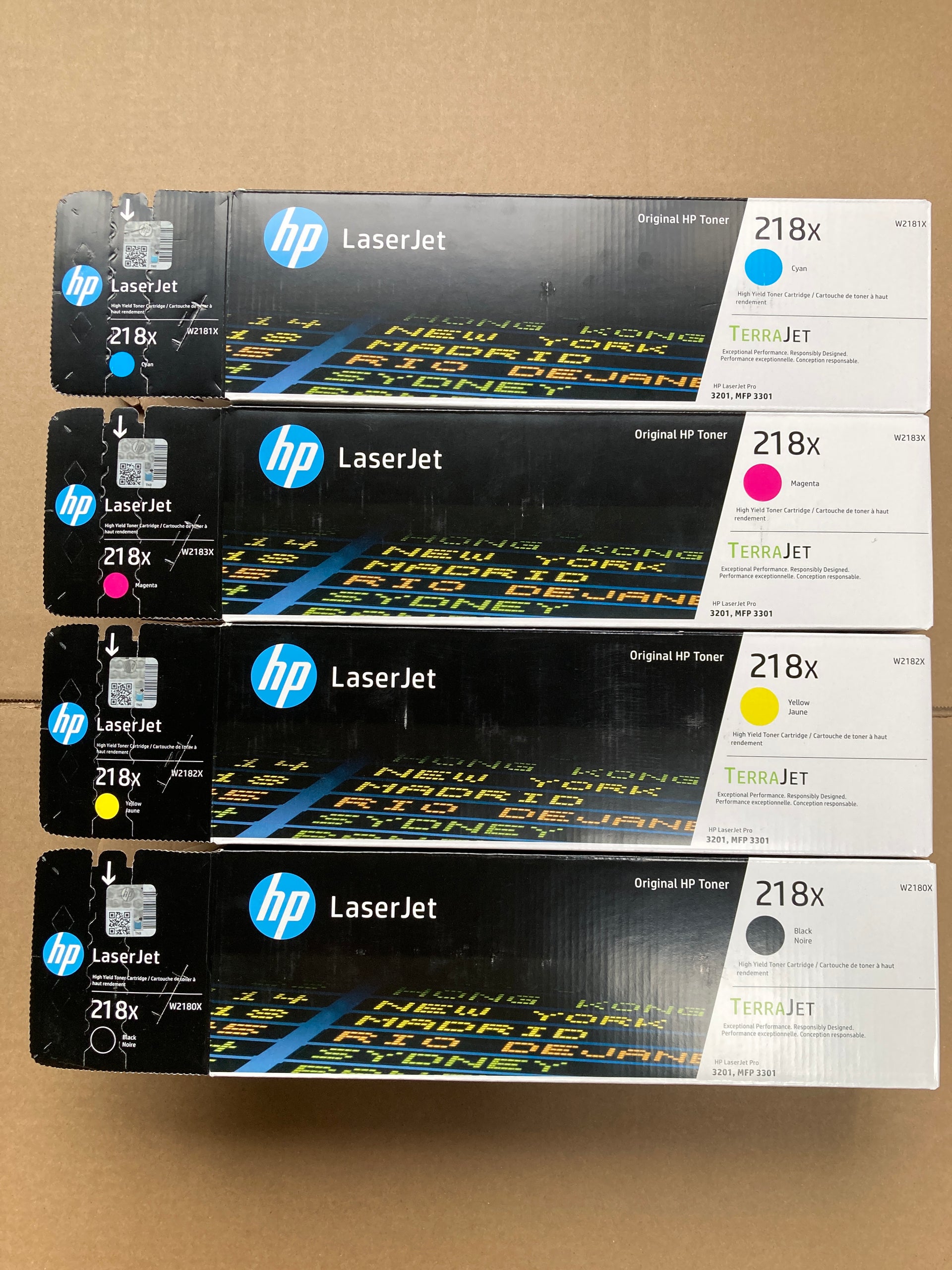 USED - HP 218X Black/Cyan/Magenta/Yellow High Yield Toner Cartridge, Pack Of 4 - DealJustDeal