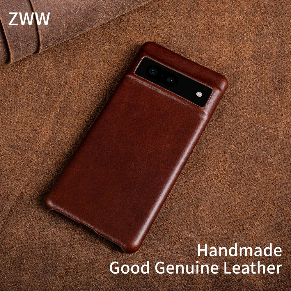 Oil Wax Full Grain Genuine Leather Google Case - DealJustDeal