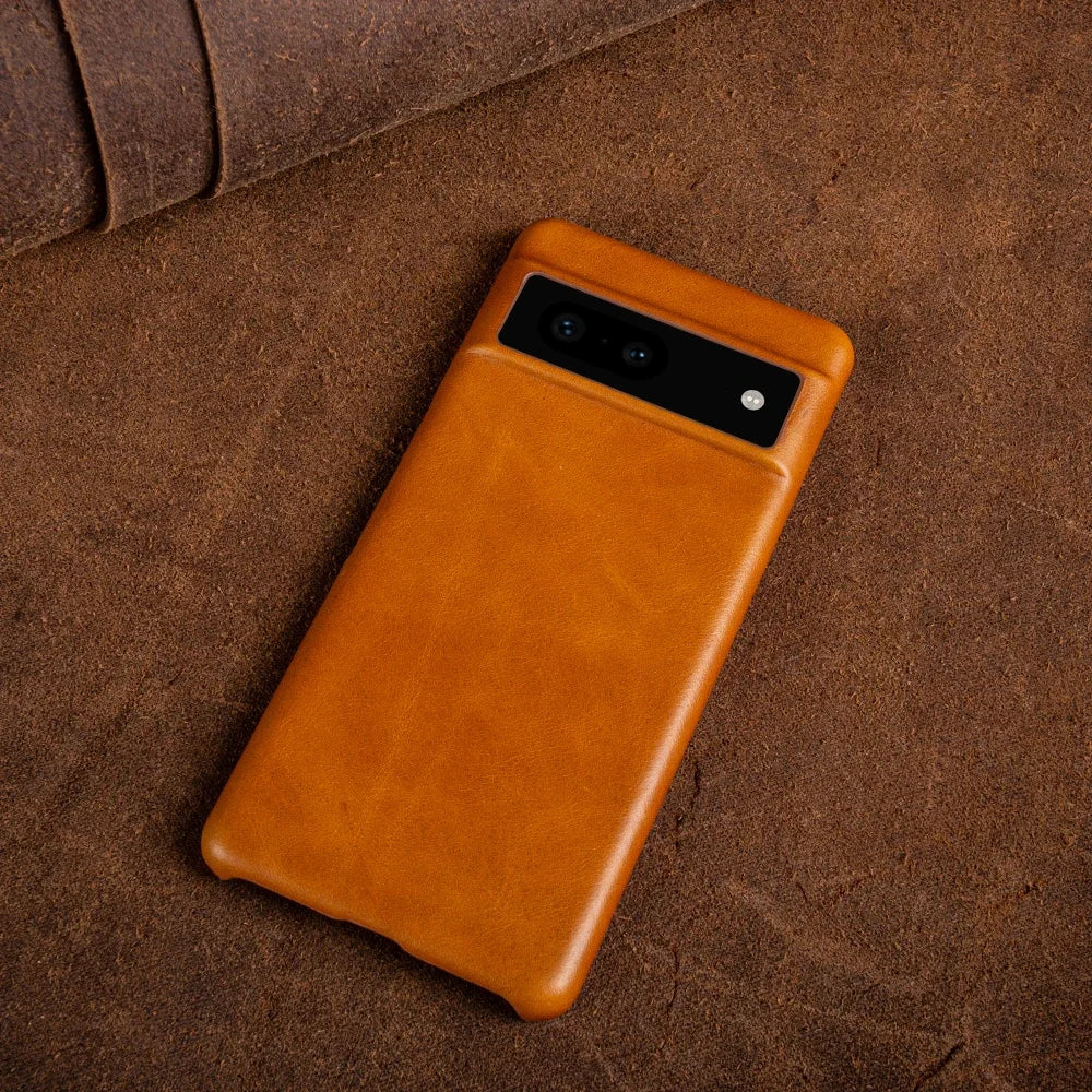 Oil Wax Full Grain Genuine Leather Google Case - DealJustDeal