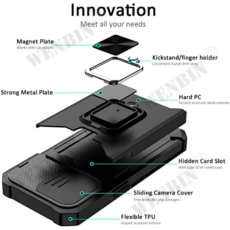 Heavy Duty Protection iPhone Case With Sliding Camera Cover - DealJustDeal