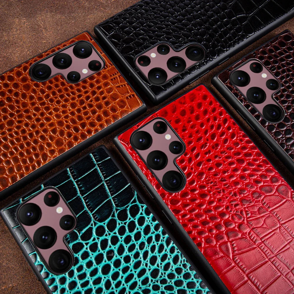 Crocodile Pattern Genuine Leather galaxy Note and S Case - DealJustDeal