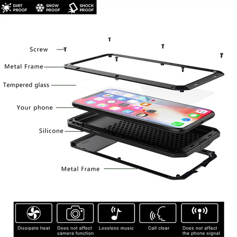 Metal Aluminum Shockproof iPhone Case - DealJustDeal
