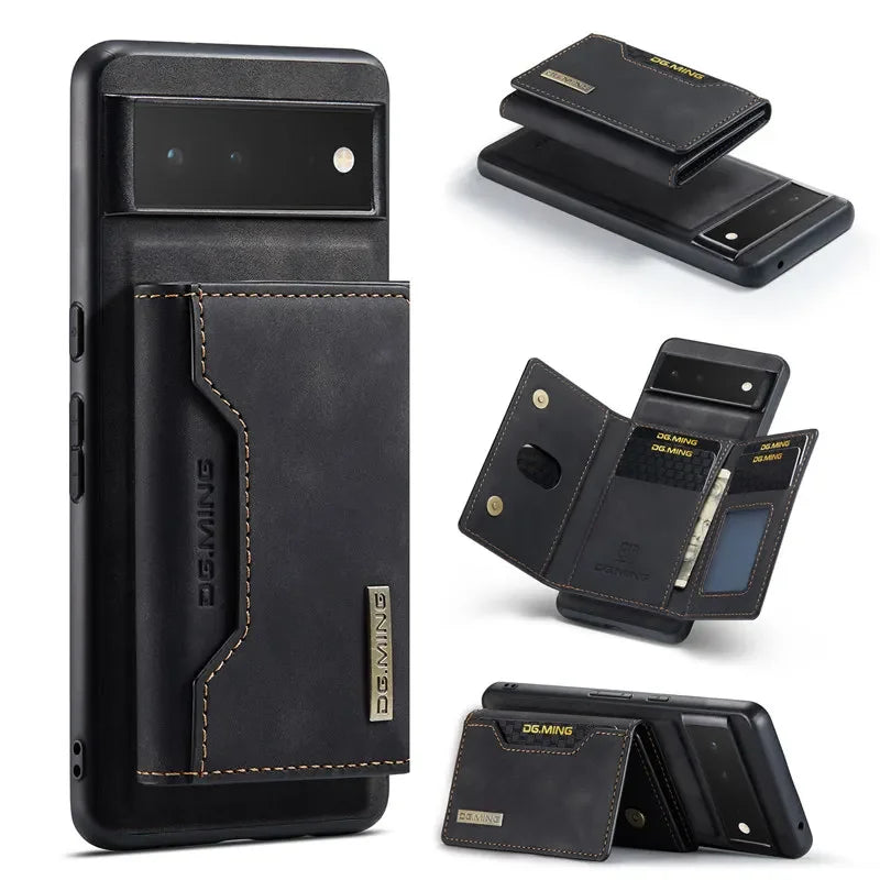Magnetic Flip Wallet Card Leather Google Case - DealJustDeal