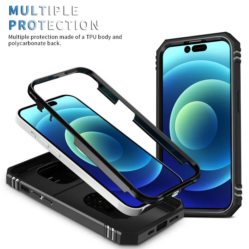 Full Body Rugged Slide Camera iPhone Case - DealJustDeal