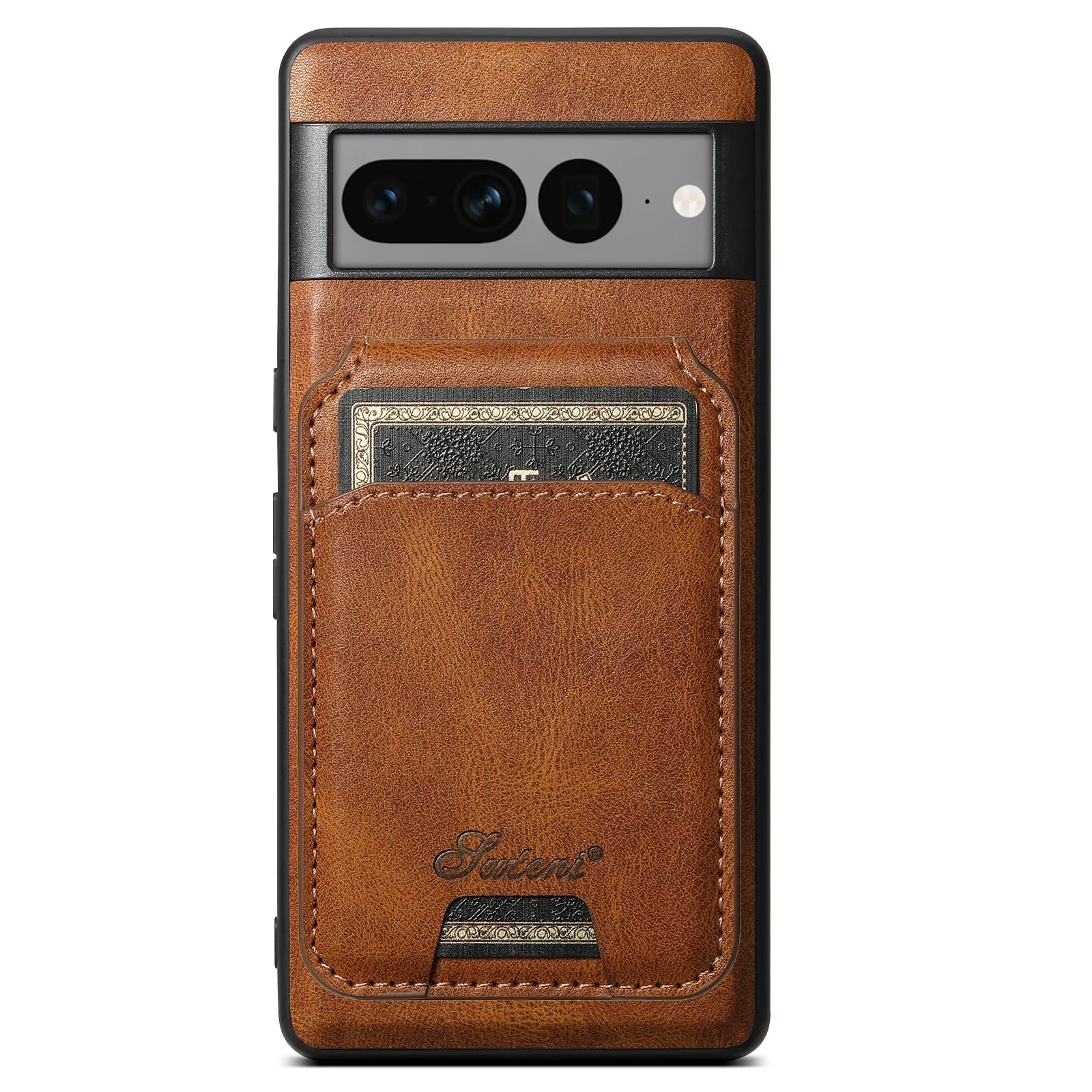 Detachable Magnetic Card Pocket Leather Google Case - DealJustDeal