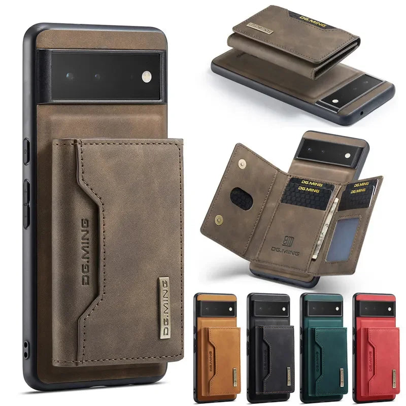 Magnetic Flip Wallet Card Leather Google Case - DealJustDeal