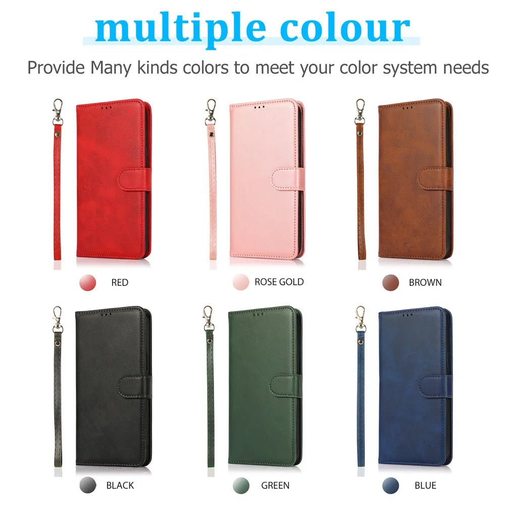 Stand Wallet Magnetic Leather iPhone Case - DealJustDeal