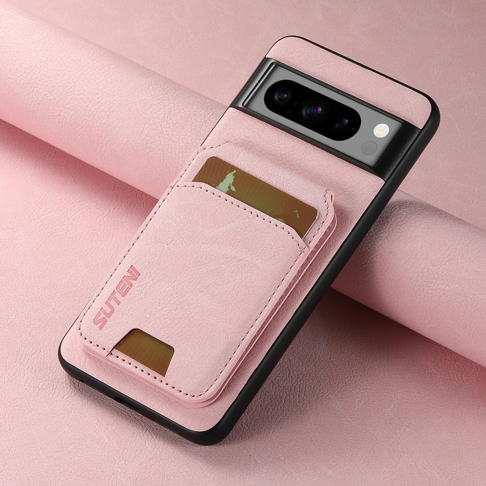 Leather Wallet Card Slot Magnetic Google Case - DealJustDeal