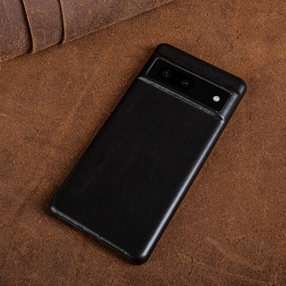 Oil Wax Full Grain Genuine Leather Google Case - DealJustDeal