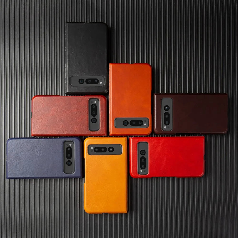 Anti-Scratch Oil Wax Genuine Leather Google Case - DealJustDeal