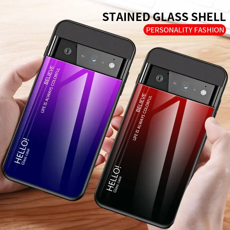 Gradient Tempered Glass Mirror Film Google Case - DealJustDeal