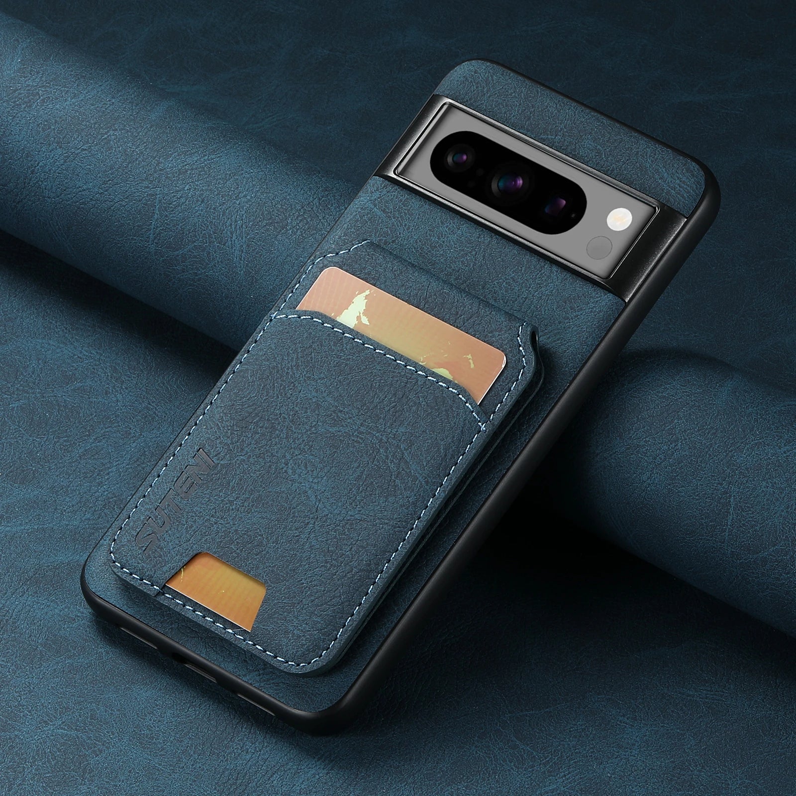 Leather Wallet Card Slot Magnetic Google Case - DealJustDeal