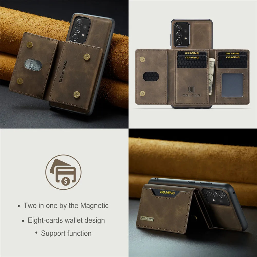 Detachable Magnetic Leather Galaxy A Case - DealJustDeal