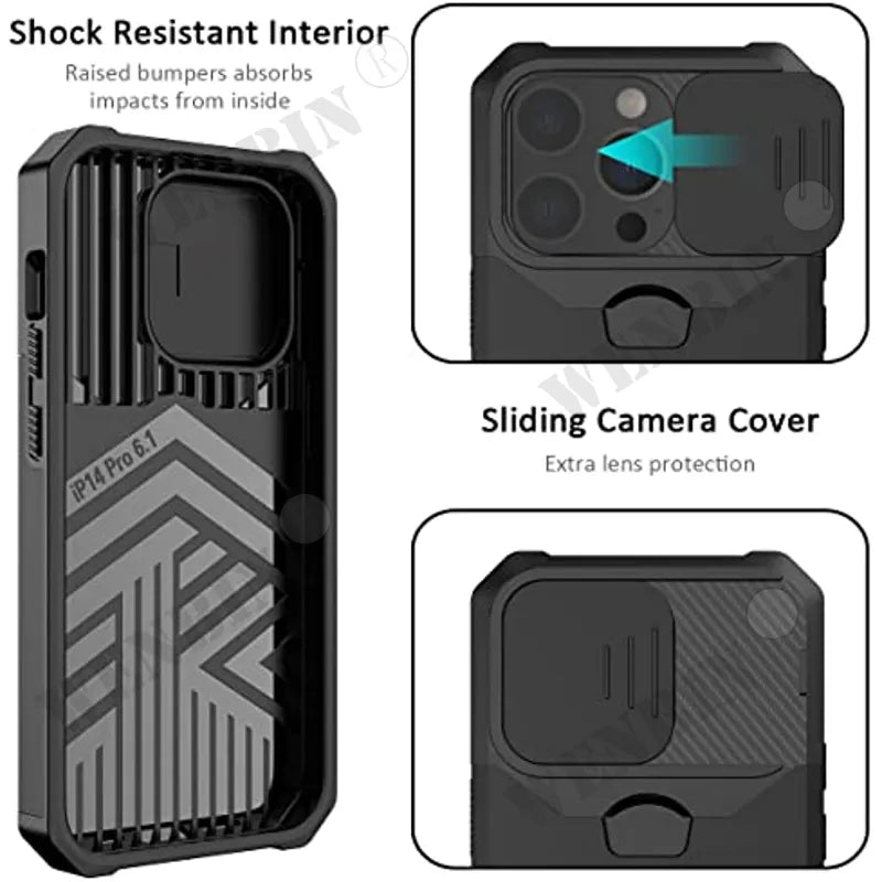 Heavy Duty Protection iPhone Case With Sliding Camera Cover - DealJustDeal