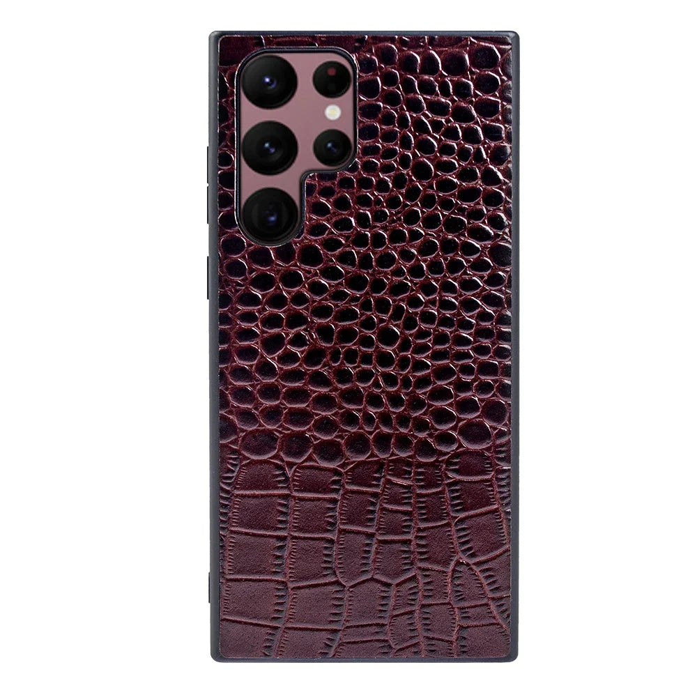 Crocodile Pattern Genuine Leather galaxy Note and S Case - DealJustDeal