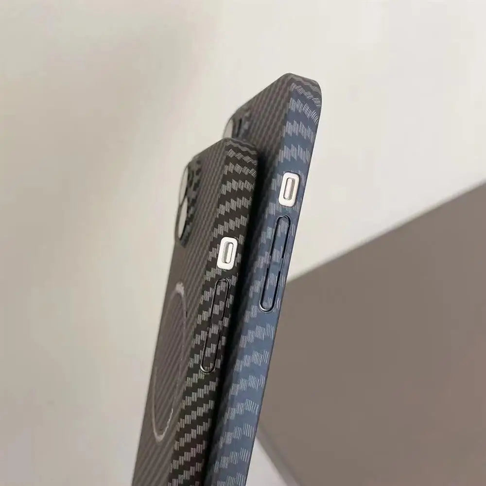 Carbon Fiber Pattern Magsafe Magnetic iPhone Case - DealJustDeal