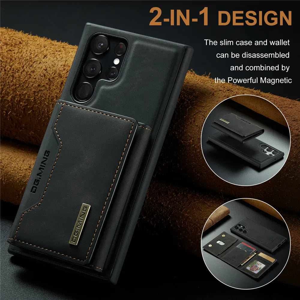 Detachable Magnetic Leather Galaxy S and Note Case - DealJustDeal