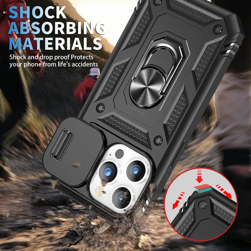Full Body Rugged Slide Camera iPhone Case - DealJustDeal