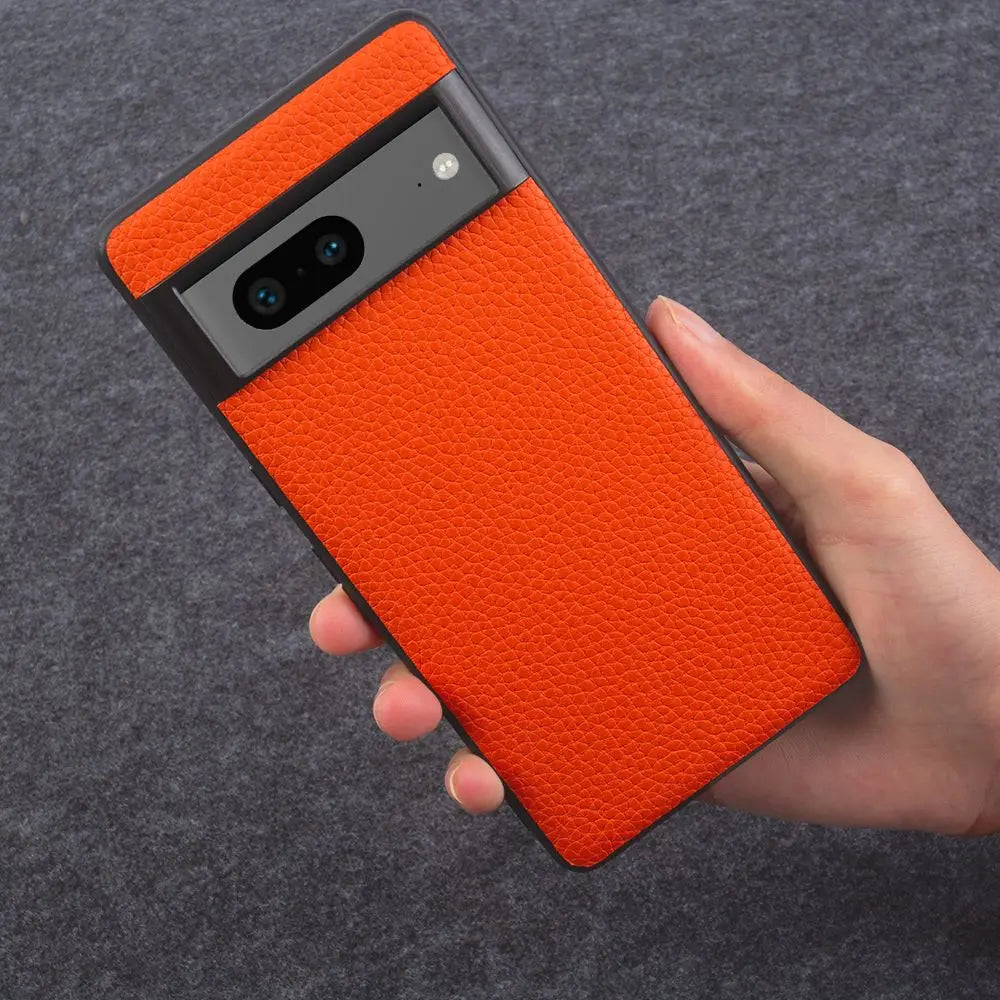 Shockproof Anti-Scratch Business Cowhide Leather Google Case - DealJustDeal