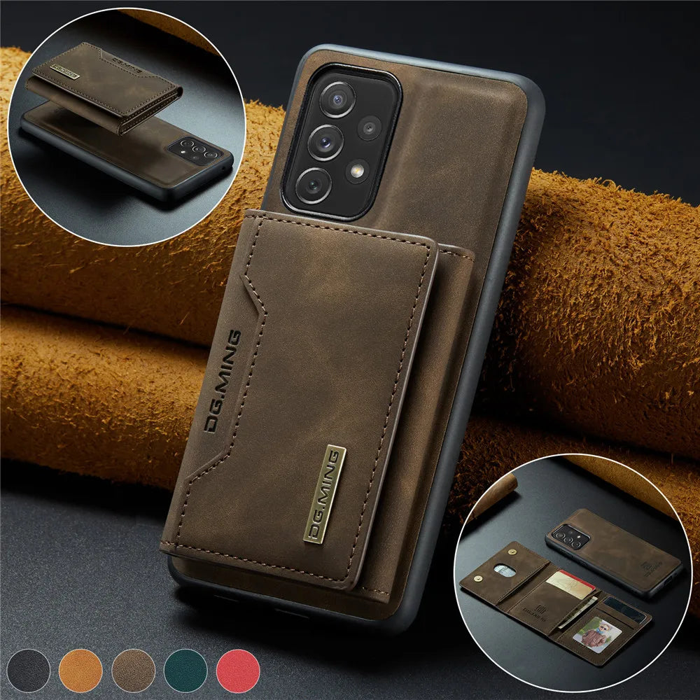 Detachable Magnetic Leather Galaxy A Case - DealJustDeal