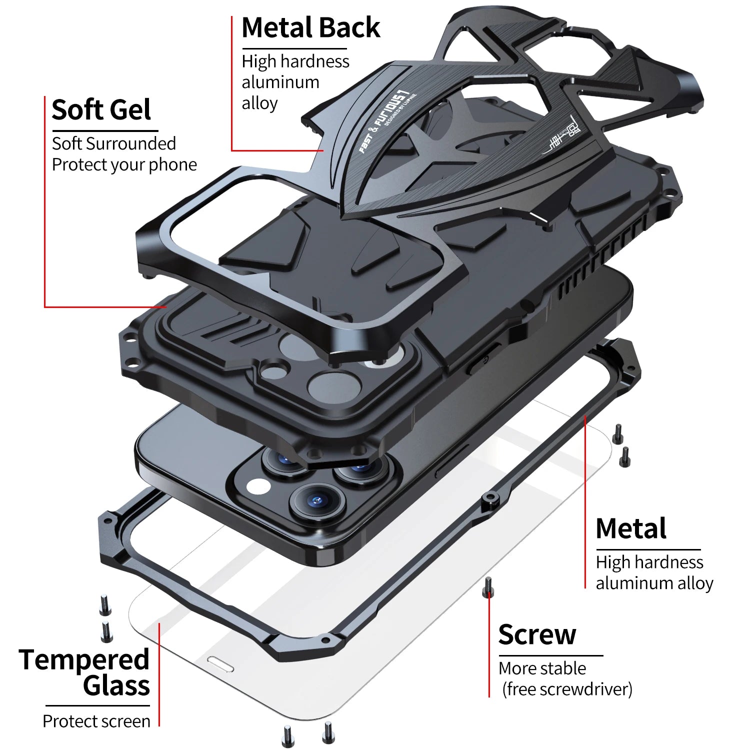 Shockproof All Inclusive Metal Armor Galaxy S Case - DealJustDeal