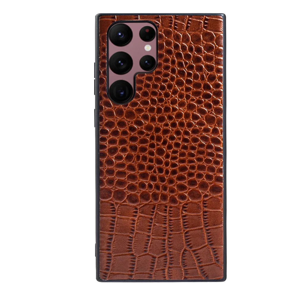 Crocodile Pattern Genuine Leather galaxy Note and S Case - DealJustDeal