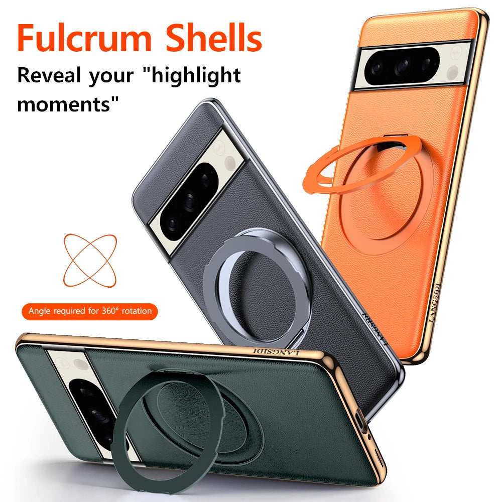 Anti-Scratch Magnetic Genuine Leather Google Case - DealJustDeal