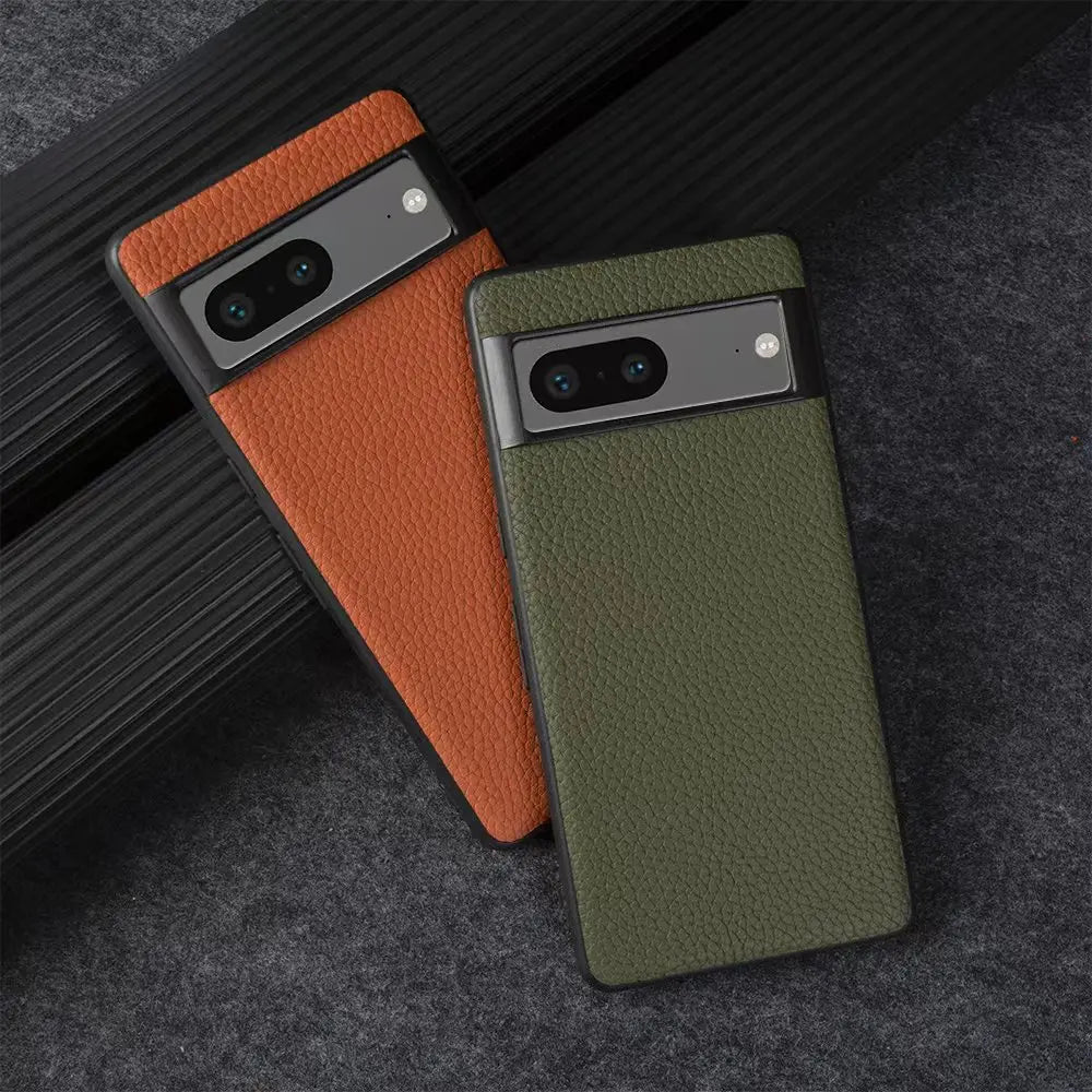 Shockproof Anti-Scratch Business Cowhide Leather Google Case - DealJustDeal