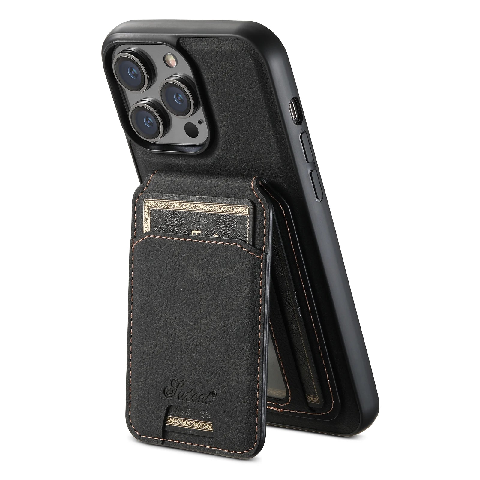 Magnetic MagSafe Card Pocket Leather Galaxy S Case - DealJustDeal