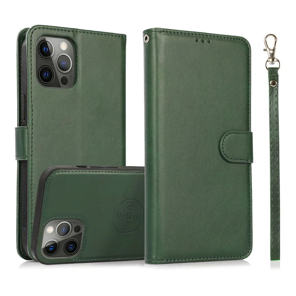 Stand Wallet Magnetic Leather iPhone Case - DealJustDeal