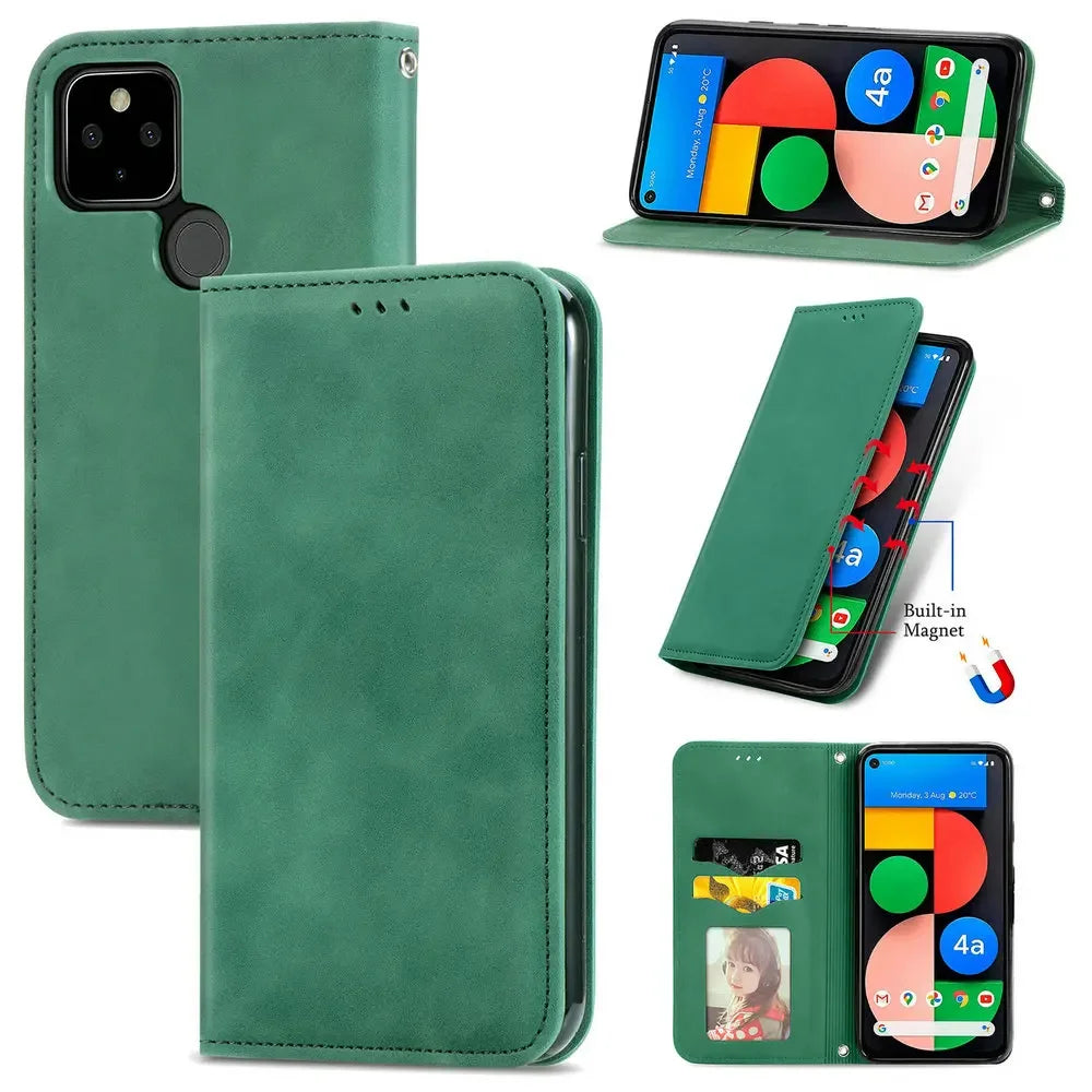 Anti-Scratch Magnetic Wallet Leather Google Case - DealJustDeal